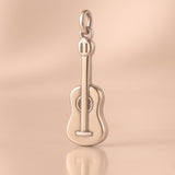 18ct Rose Gold - Minimalist Guitar Charm