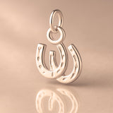 9ct Rose Gold - Double Horseshoe Charm