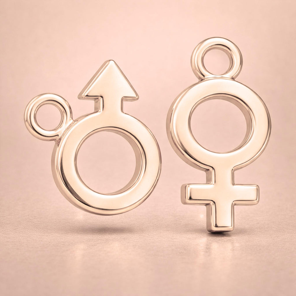 9ct Rose Gold - Gender Symbols Charm