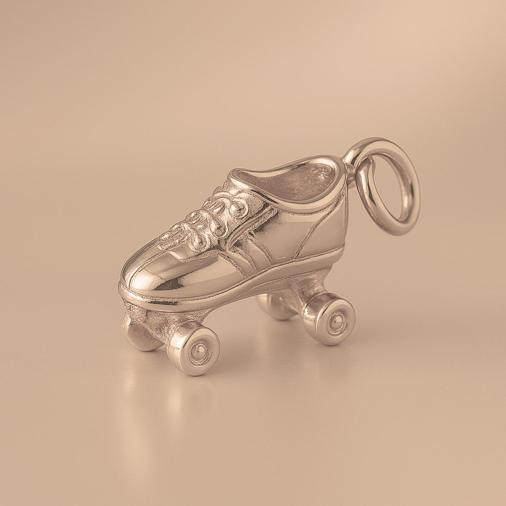 9ct Rose Gold - Retro Roller Skate Charm
