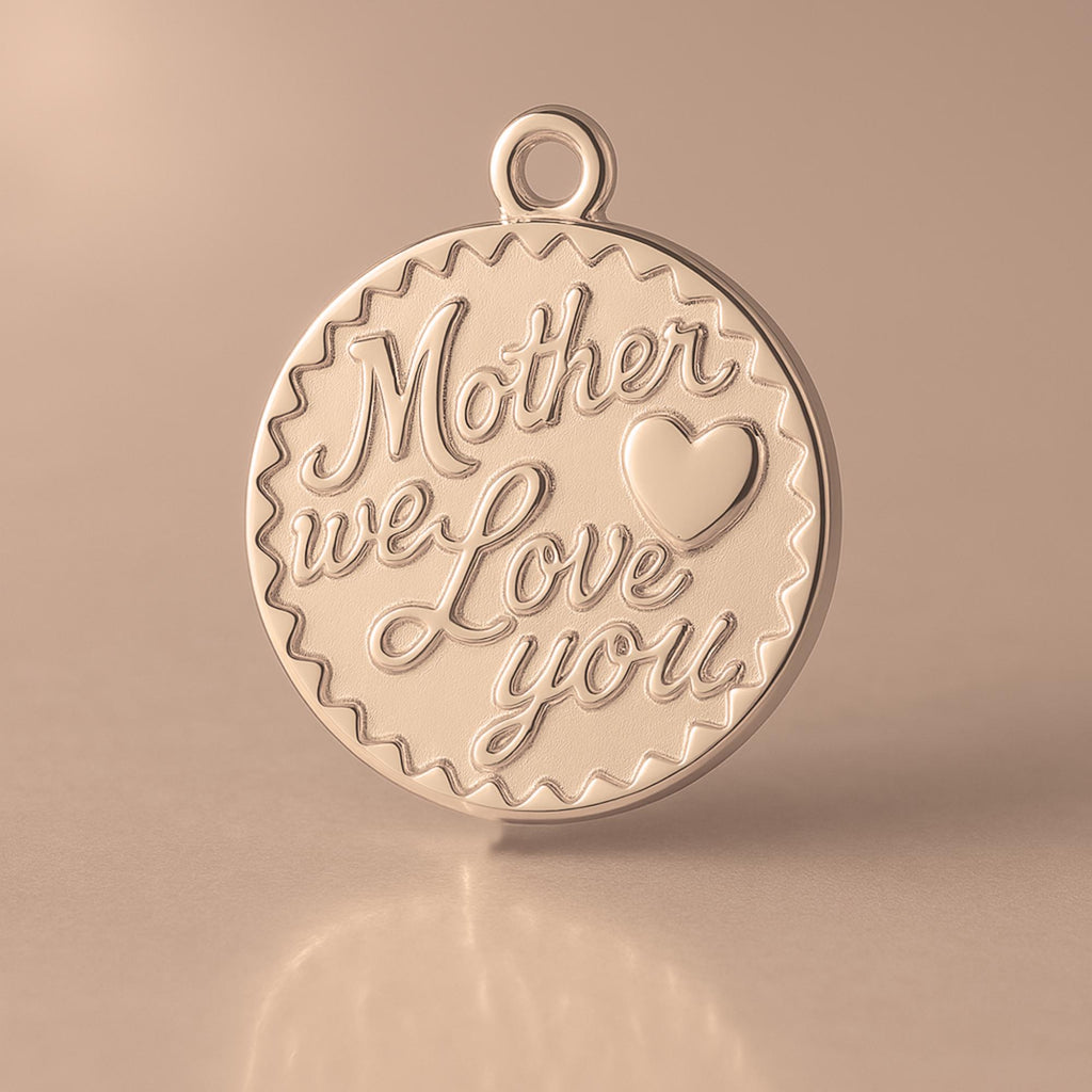 18ct Rose Gold - Mother We Love You Amulet Charm
