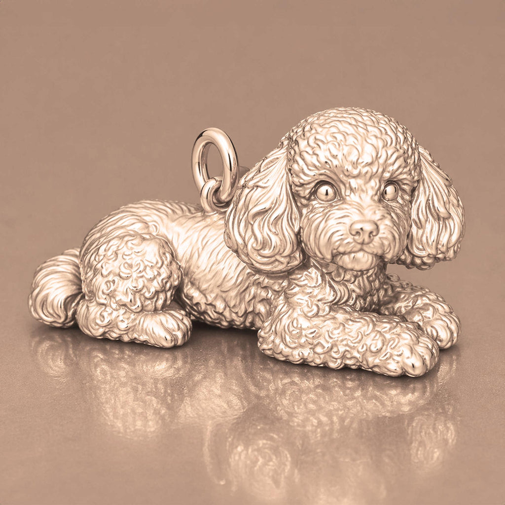 9ct Rose Gold - Poodle Dog Charm
