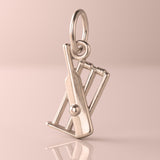 9ct Rose Gold - Cricket Bat & Stumps Charm