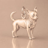 18ct Rose Gold - Chihuahua Dog Charm