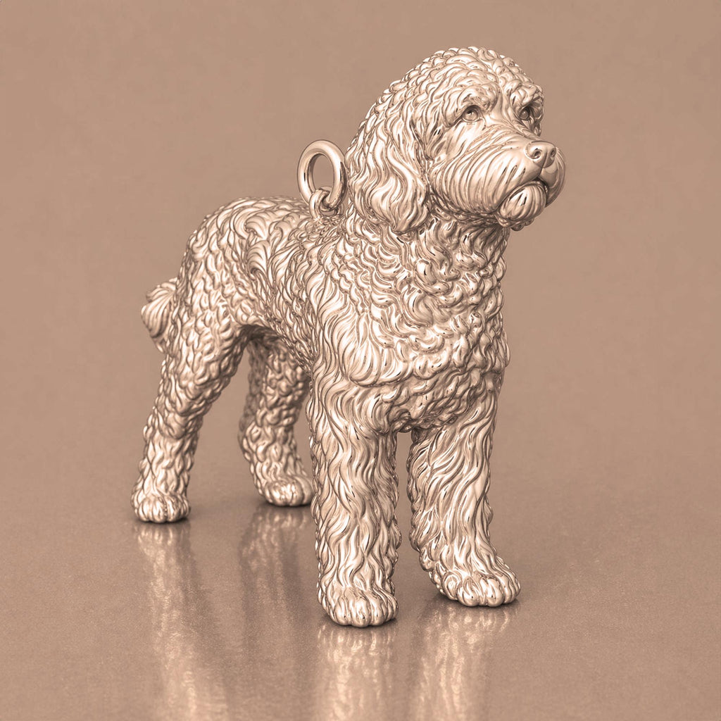 9ct Rose Gold - Labradoodle Dog Charm