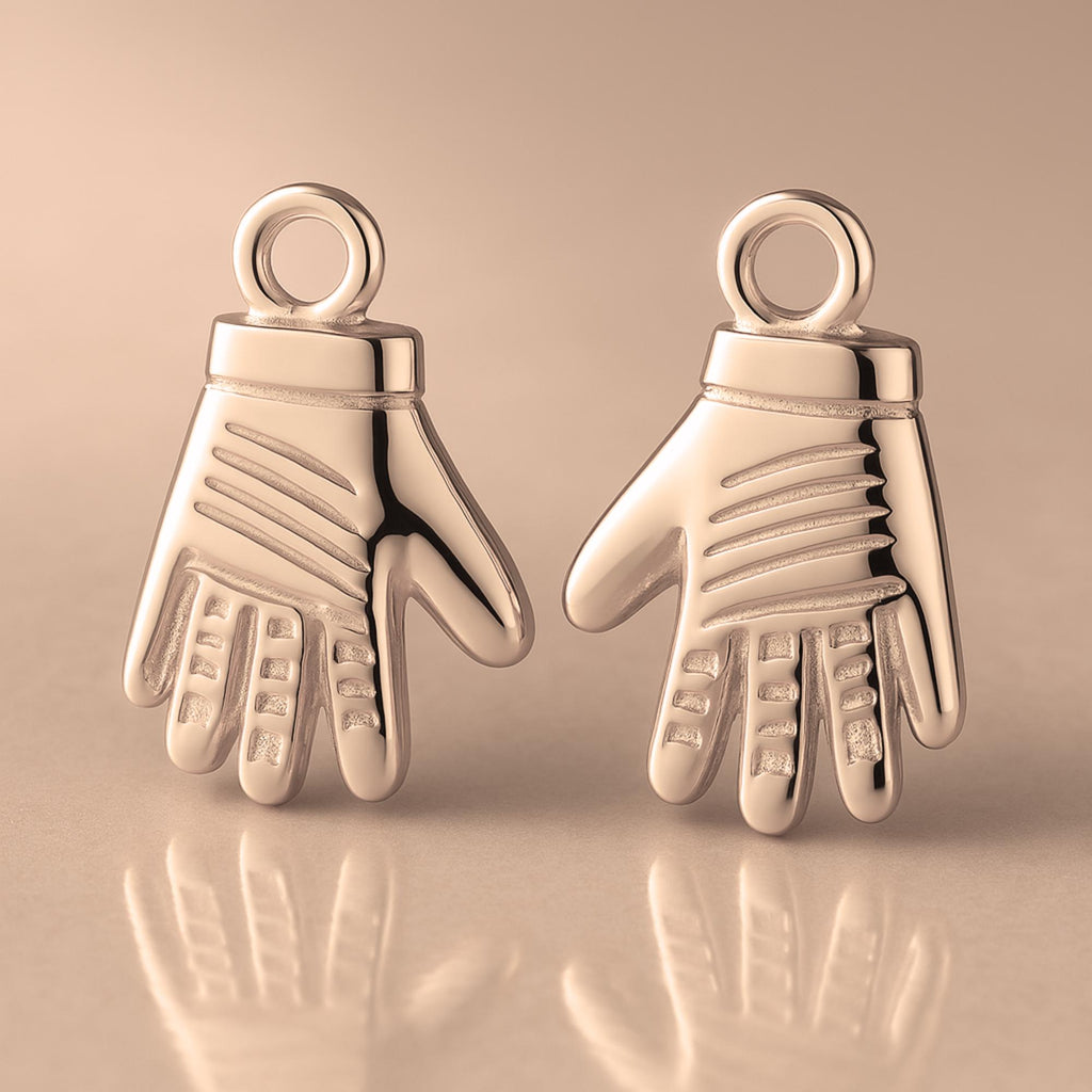 9ct Rose Gold - Racing Gloves Charm