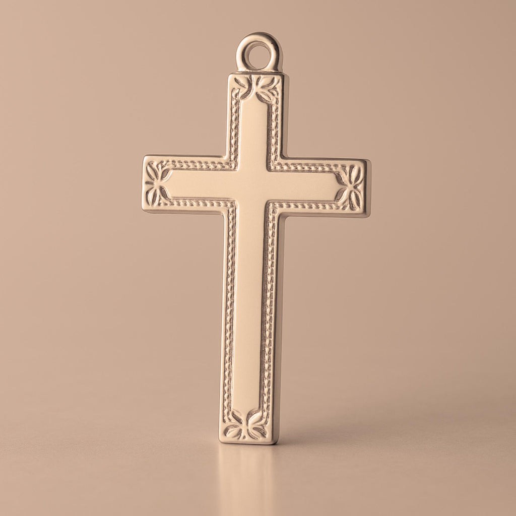 18ct Rose Gold - Artisan Crucifix Charm
