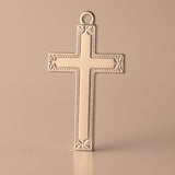 18ct Rose Gold - Artisan Crucifix Charm