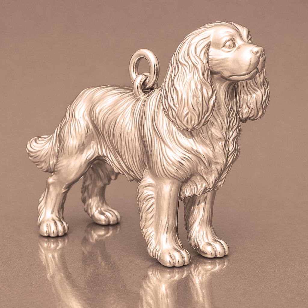 18ct Rose Gold - Cavalier King Charles Spaniel Dog Charm