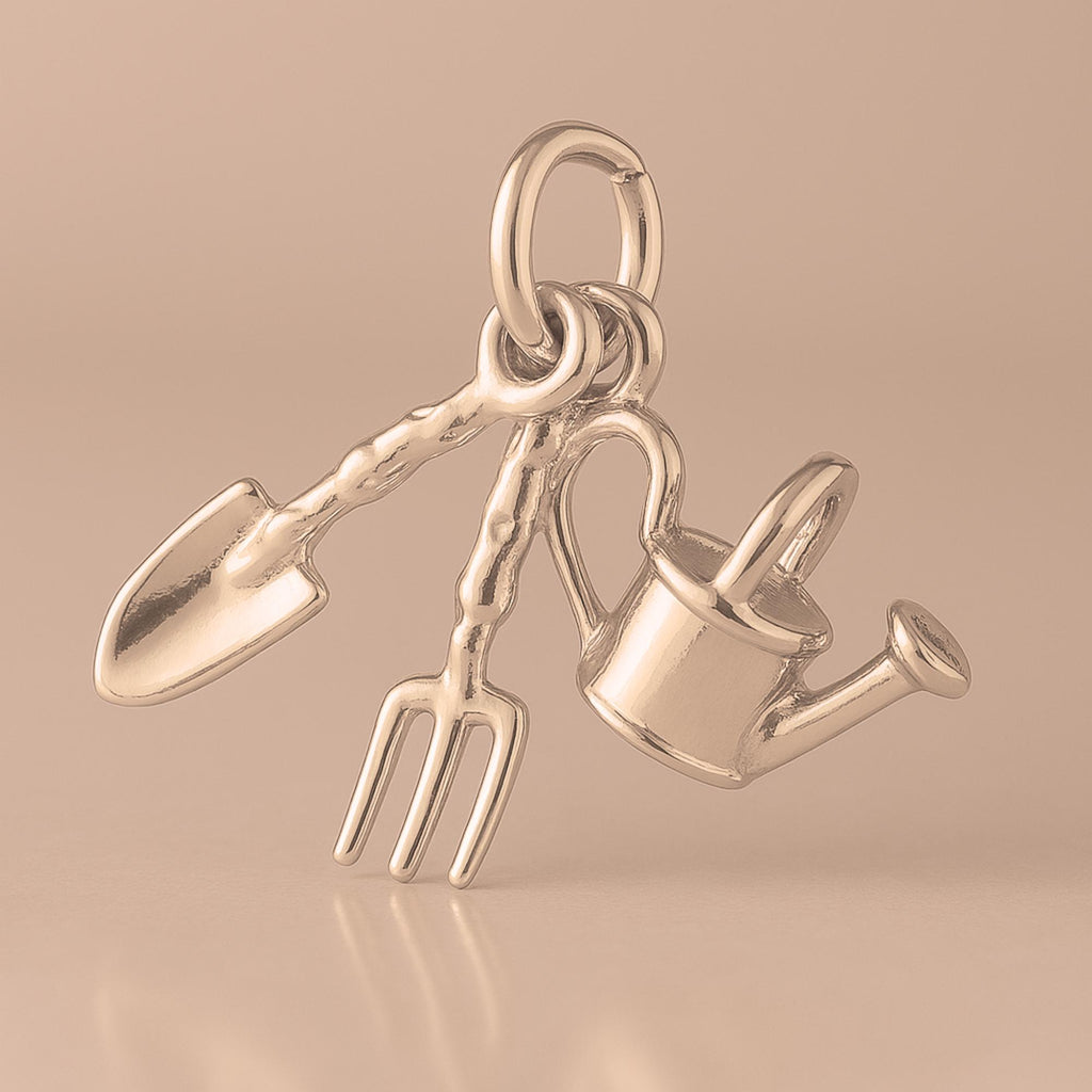 9ct Rose Gold - Garden Tools Charm