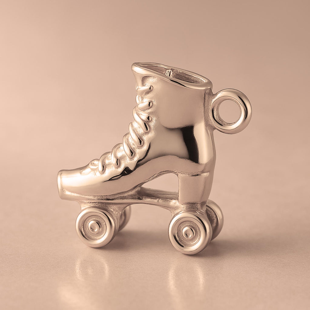 9ct Rose Gold - High-Top Roller Skate Charm