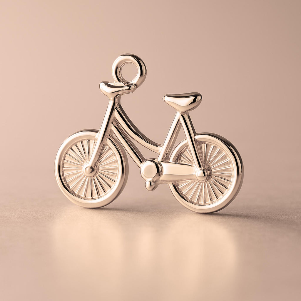 9ct Rose Gold - Mini Bicycle Charm