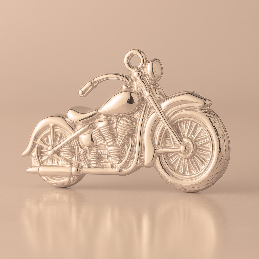 18ct Rose Gold - Harley Motorbike Charm