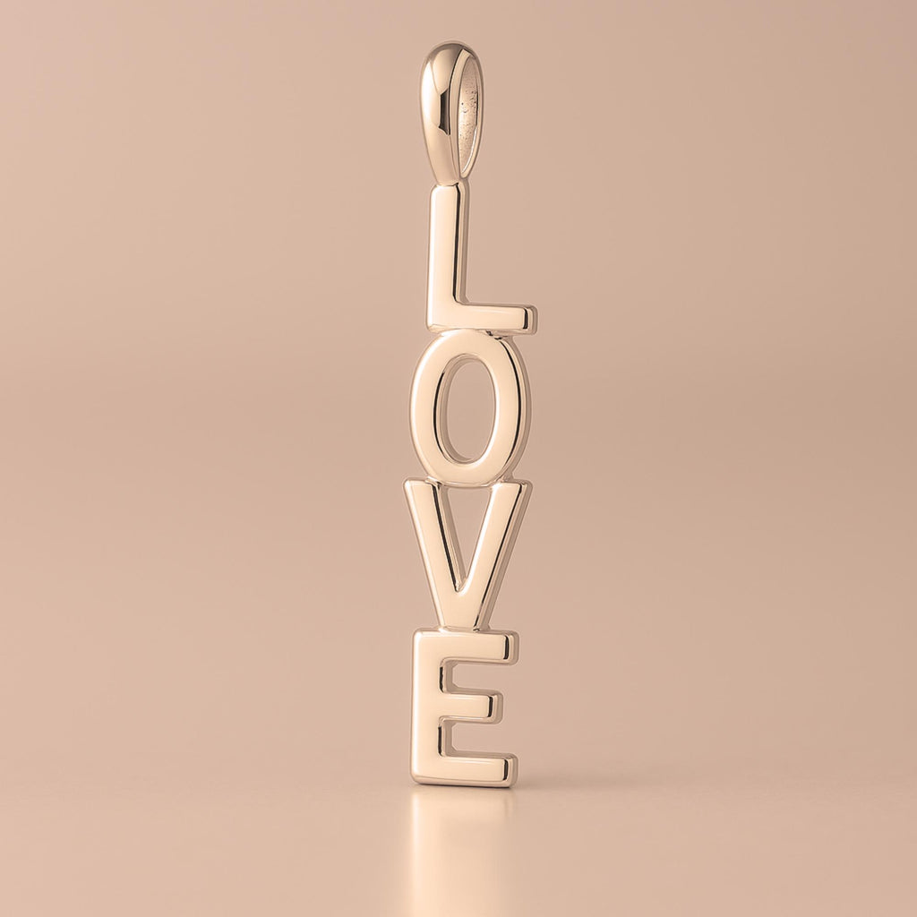 18ct Rose Gold - Vertical Love Charm