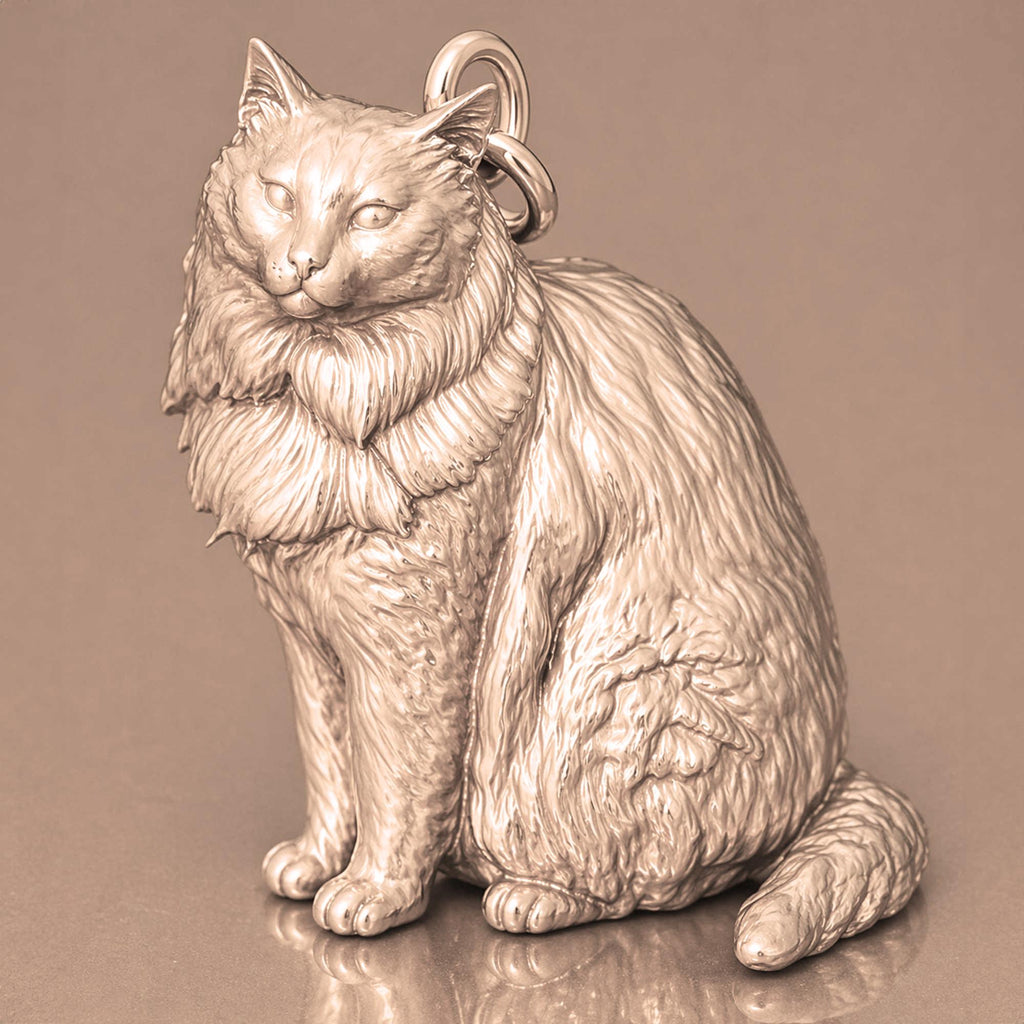 18ct Rose Gold - Nebelung Cat Charm