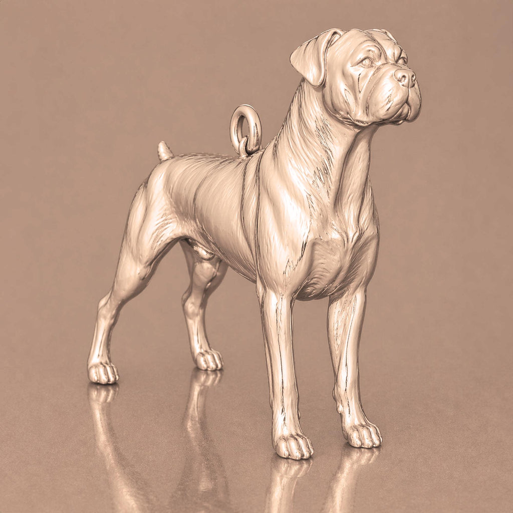 9ct Rose Gold - Boxer Dog Charm