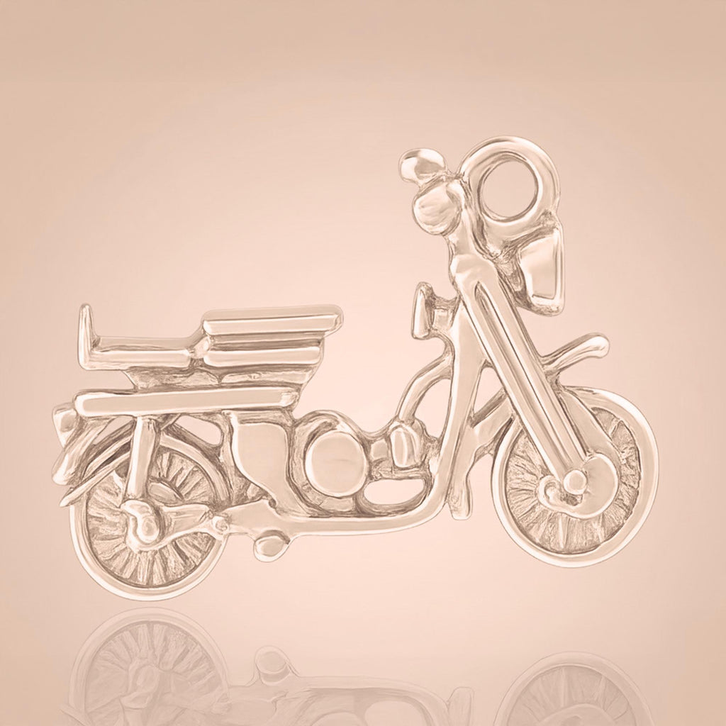 9ct Rose Gold - Postie Motorbike Charm