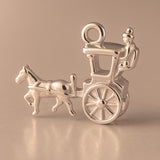 18ct Rose Gold - Horse Drawn Carriage Charm