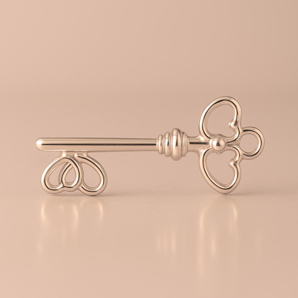 9ct Rose Gold - Lovers Key Charm