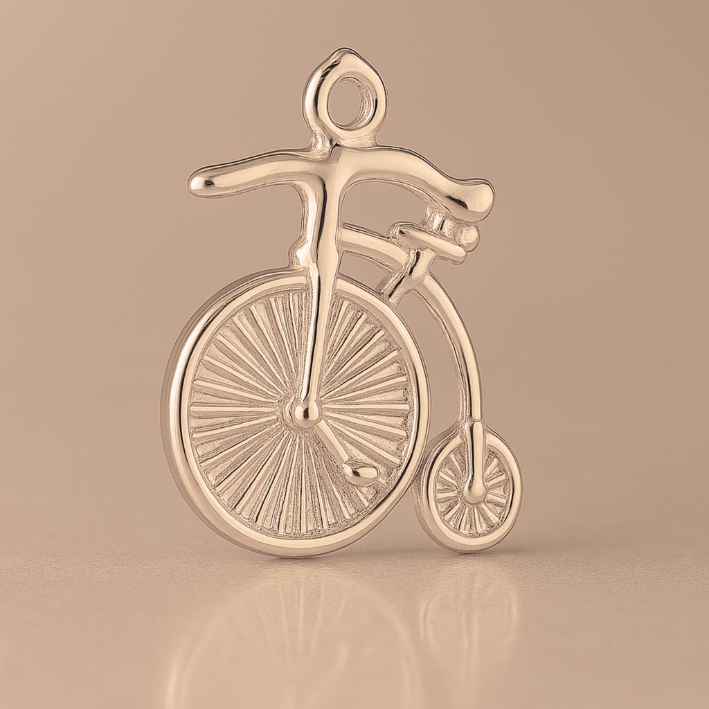 9ct Rose Gold - Penny Farthing Charm