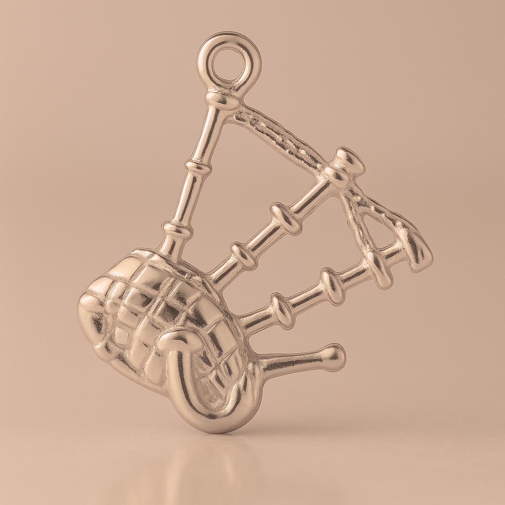 9ct Rose Gold - Scottish Bagpipes Charm