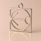 9ct Rose Gold - Sagittarius Zodiac Square Charm