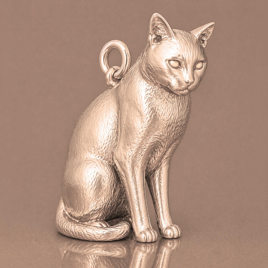 18ct Rose Gold - Chartreux Cat Charm