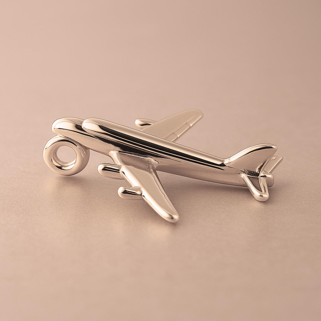 18ct Rose Gold - Airliner Plane Charm