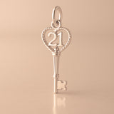 18ct Rose Gold - 21 Wreath Castle Key Charm