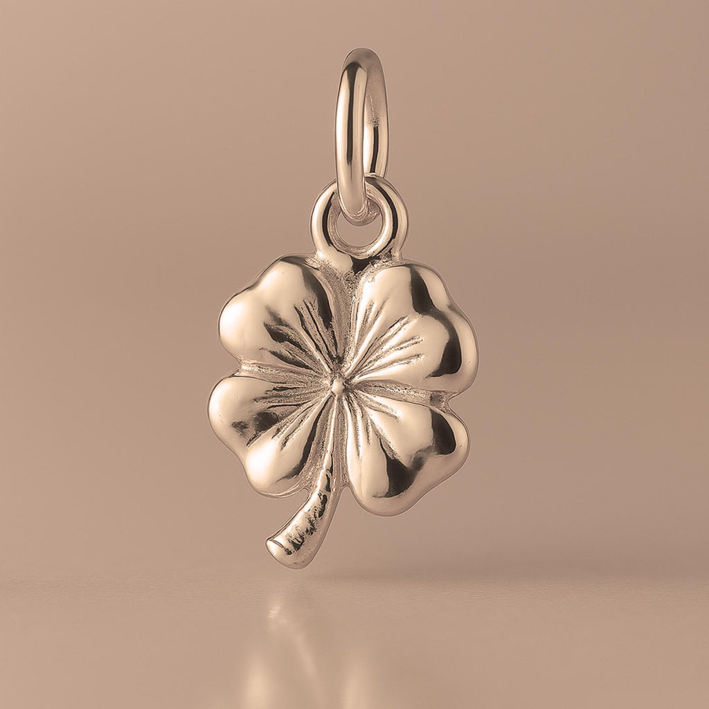 18ct Rose Gold - Classic Four-Leaf Clover Charm