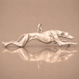 18ct Rose Gold - Running Greyhound Dog Charm