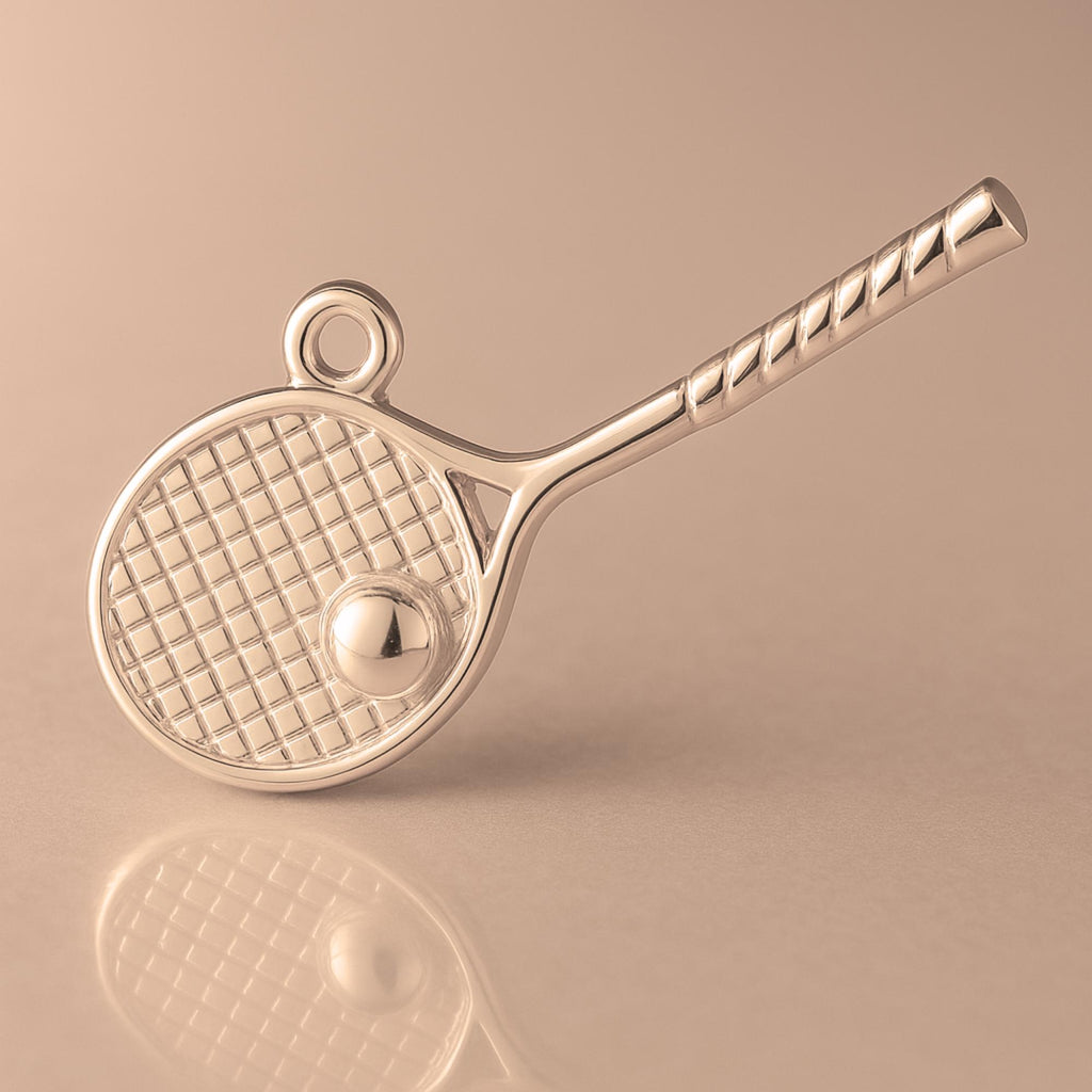 9ct Rose Gold - Tennis Racket Charm