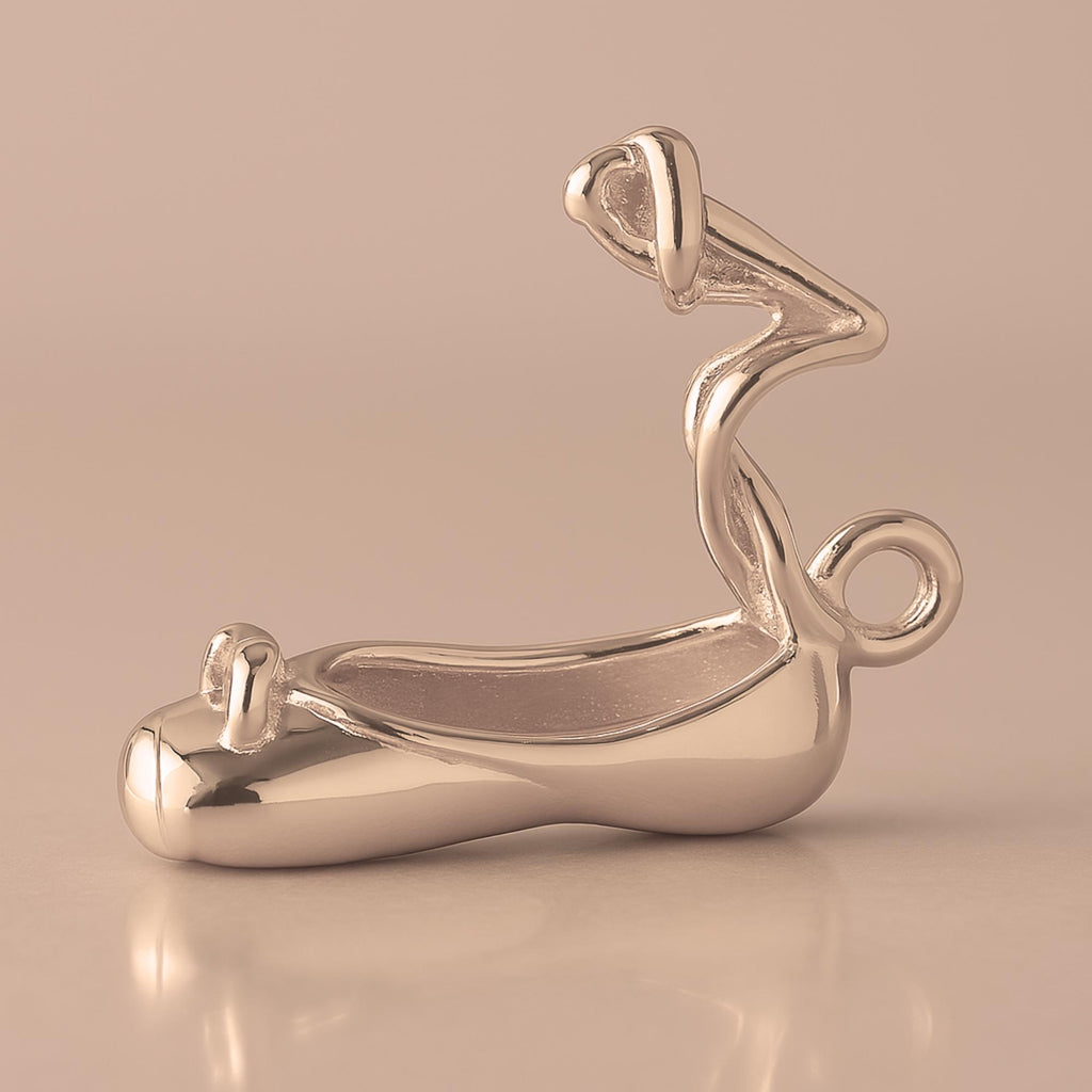 9ct Rose Gold - Ballet Slipper Charm