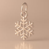 9ct Rose Gold - Classic Snowflake Charm