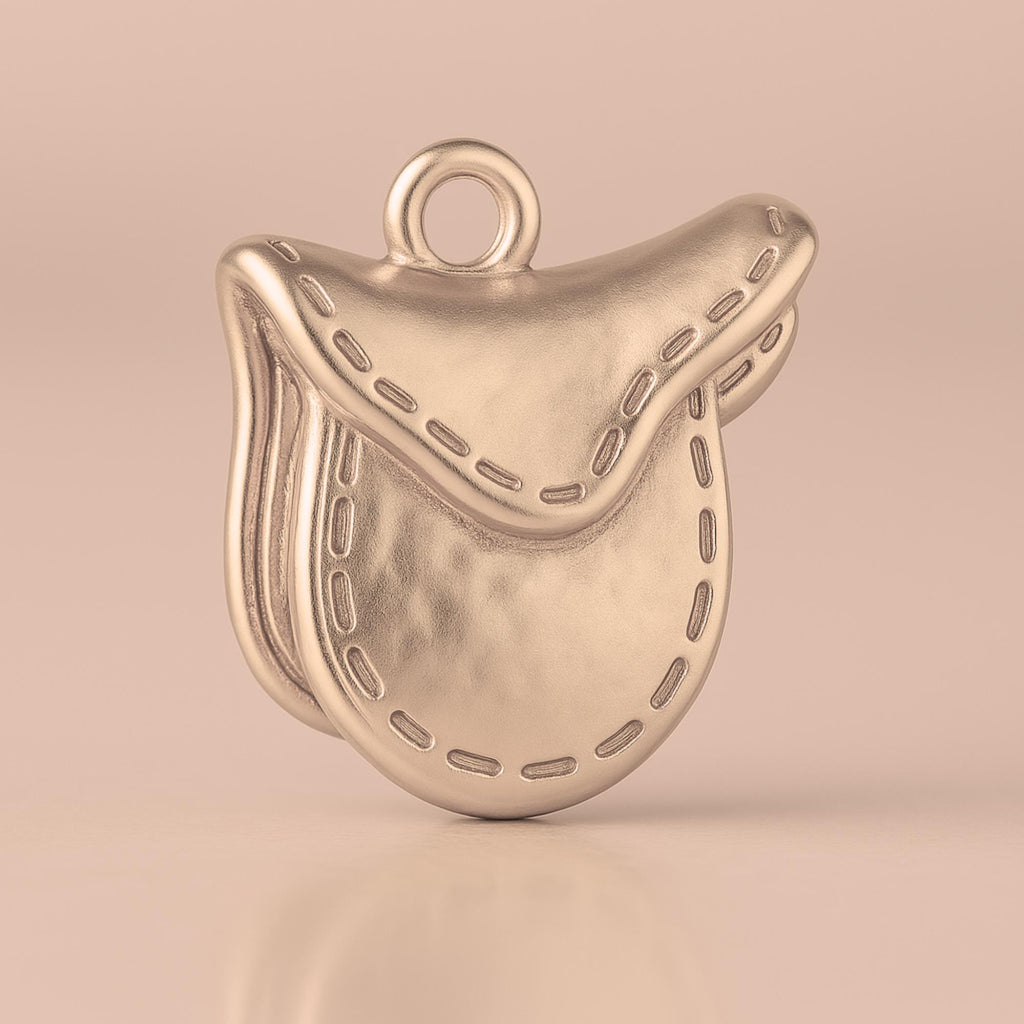 9ct Rose Gold - Horse Saddle Charm