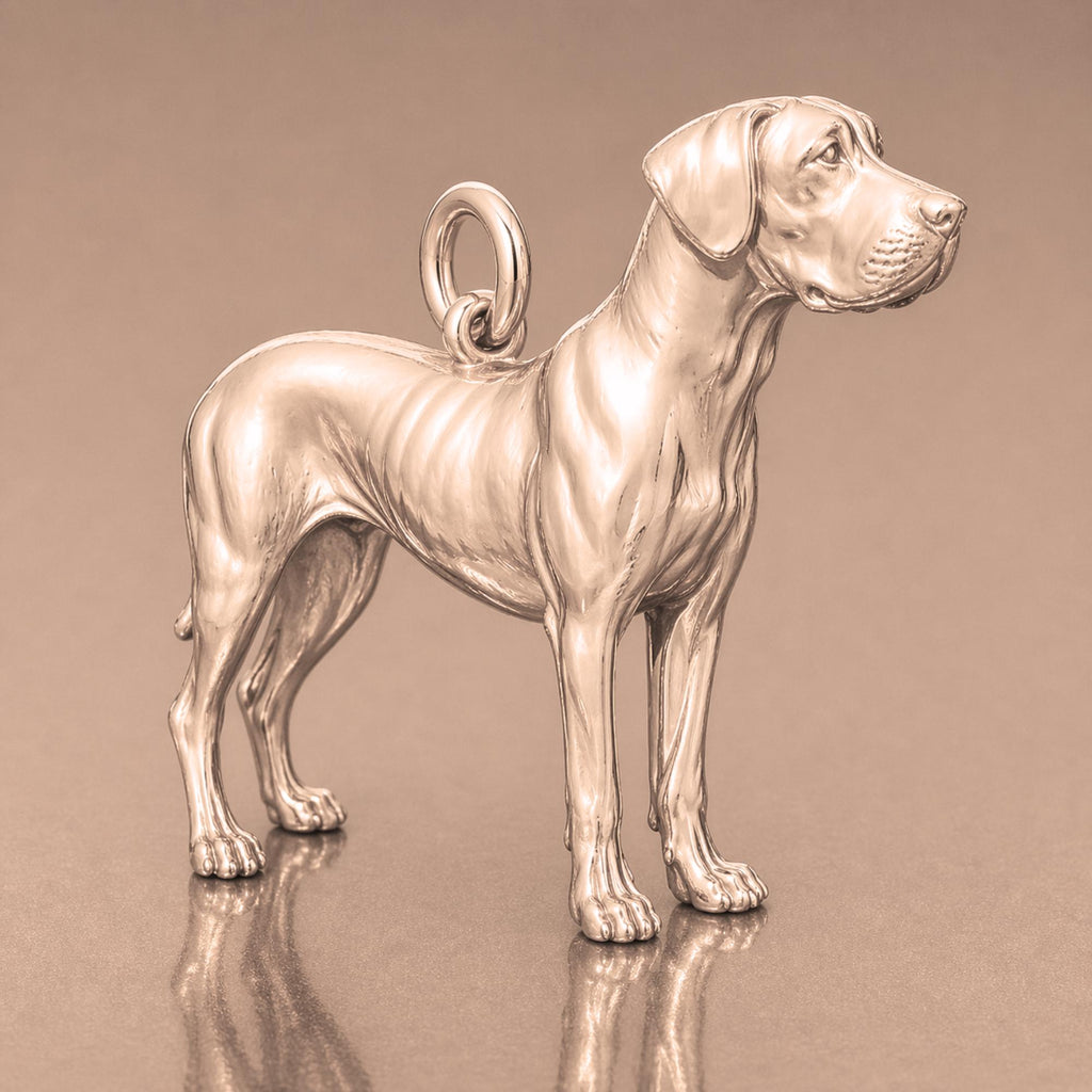 18ct Rose Gold - Great Dane Dog Charm