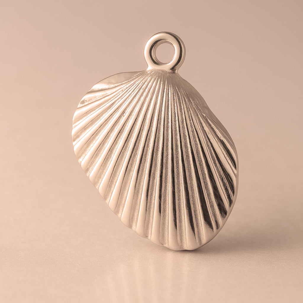 9ct Rose Gold - Clam Beach Shell Charm