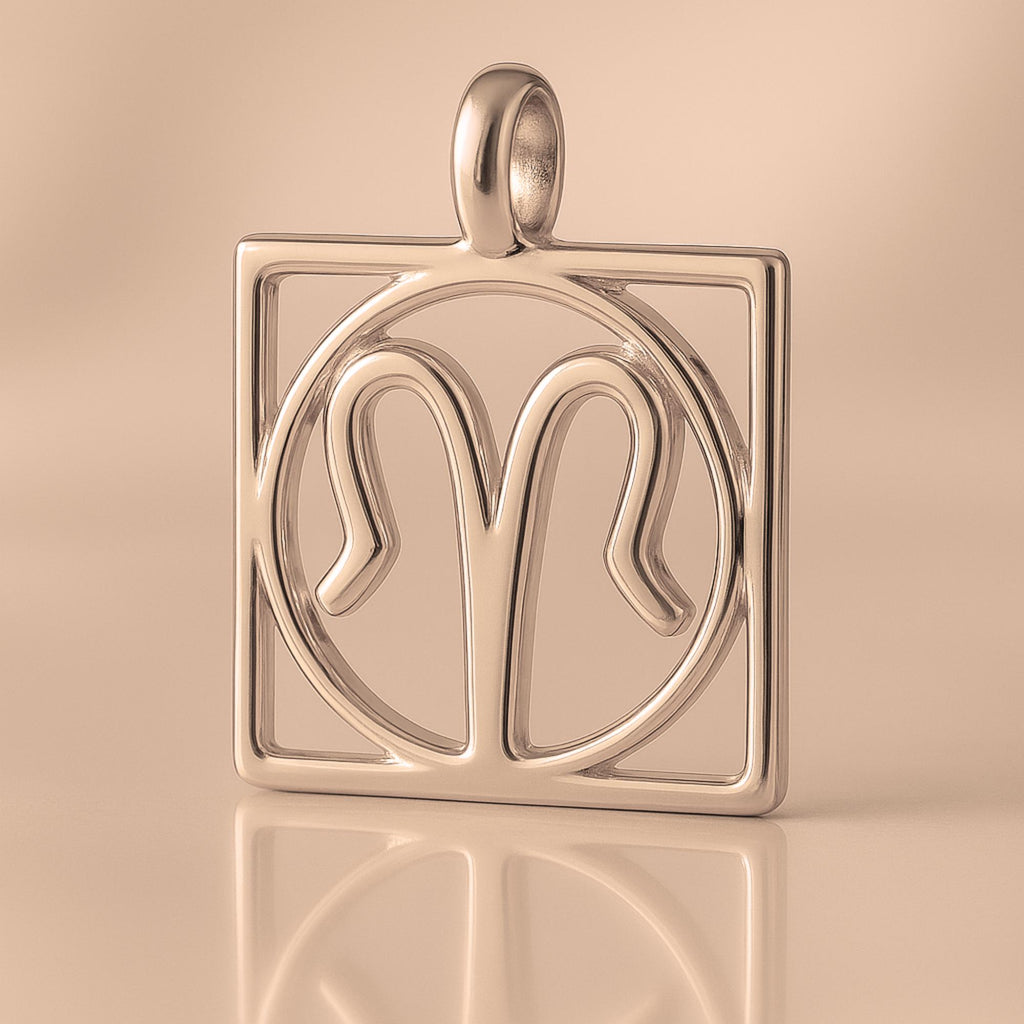 18ct Rose Gold - Scorpio Zodiac Square Charm