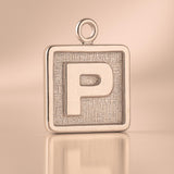 18ct Rose Gold - P Plate Charm