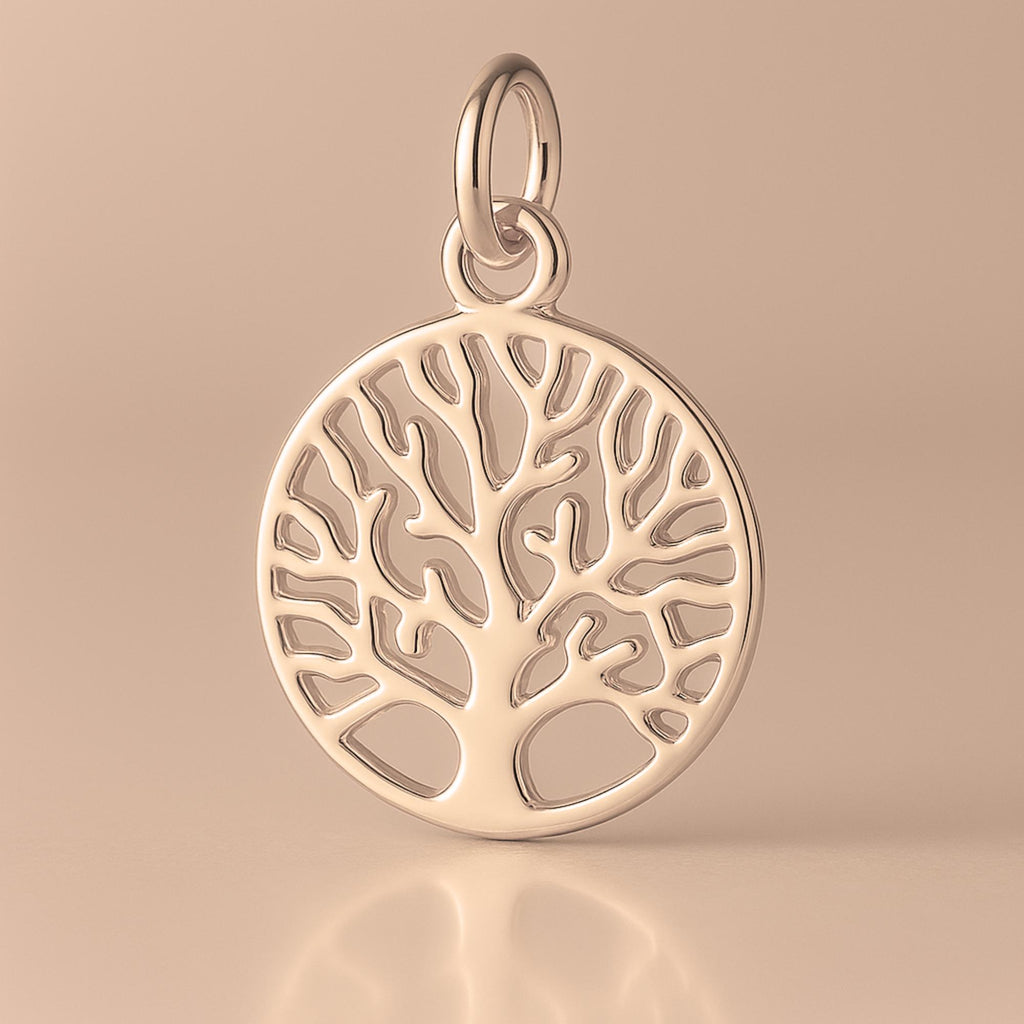 18ct Rose Gold - Openwork Tree of Life Charm