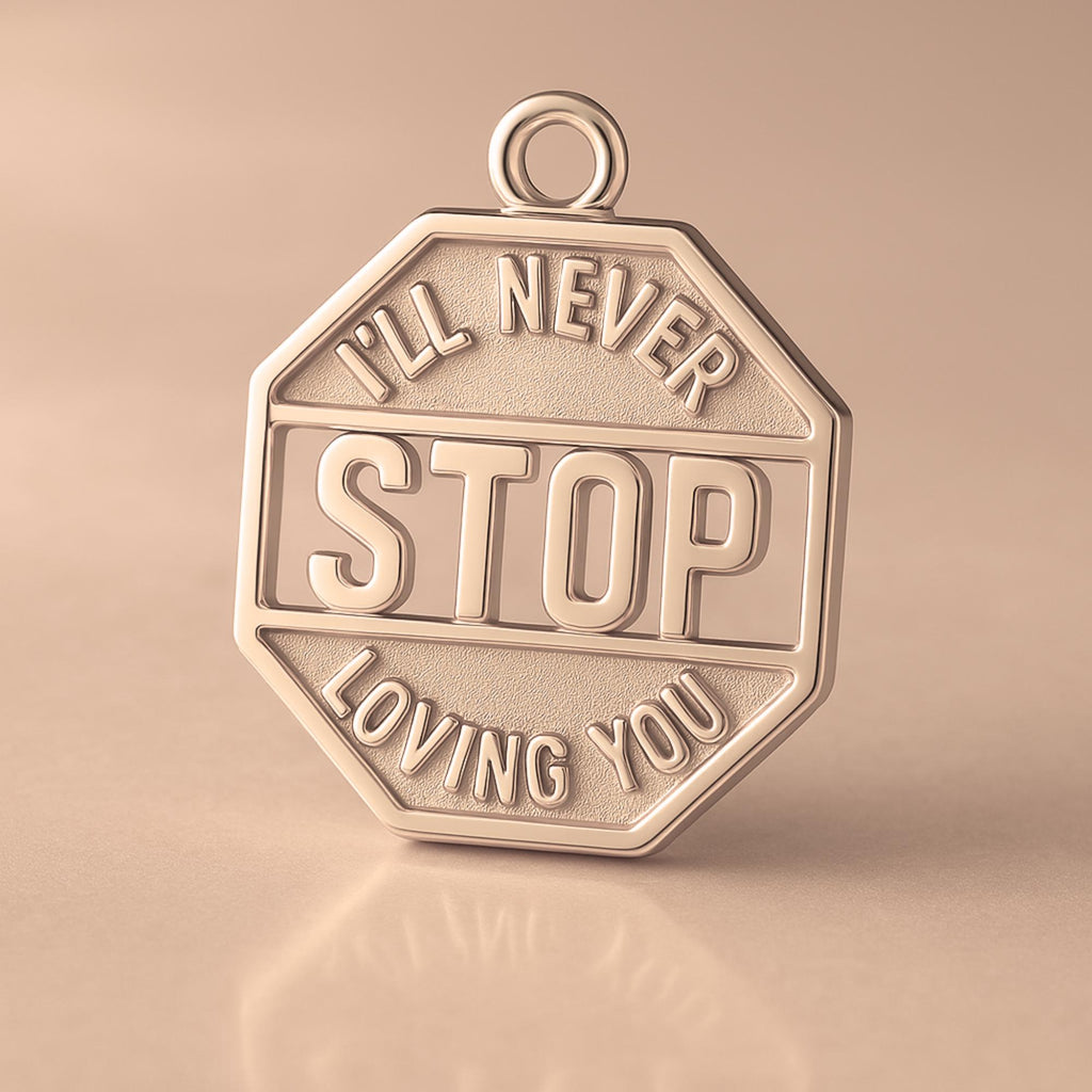 9ct Rose Gold - I'll Never Stop Loving You Amulet Charm