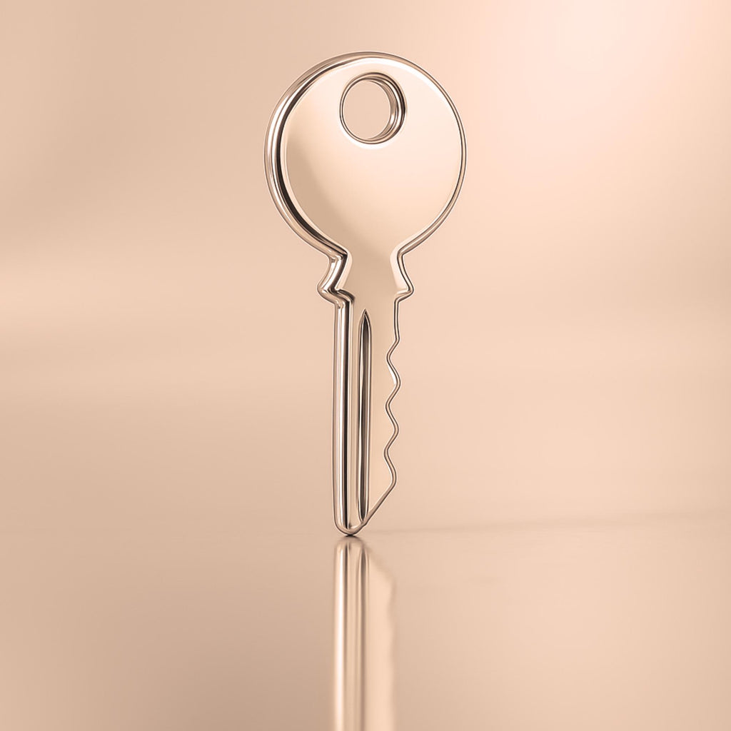 18ct Rose Gold - Classic House Key Charm