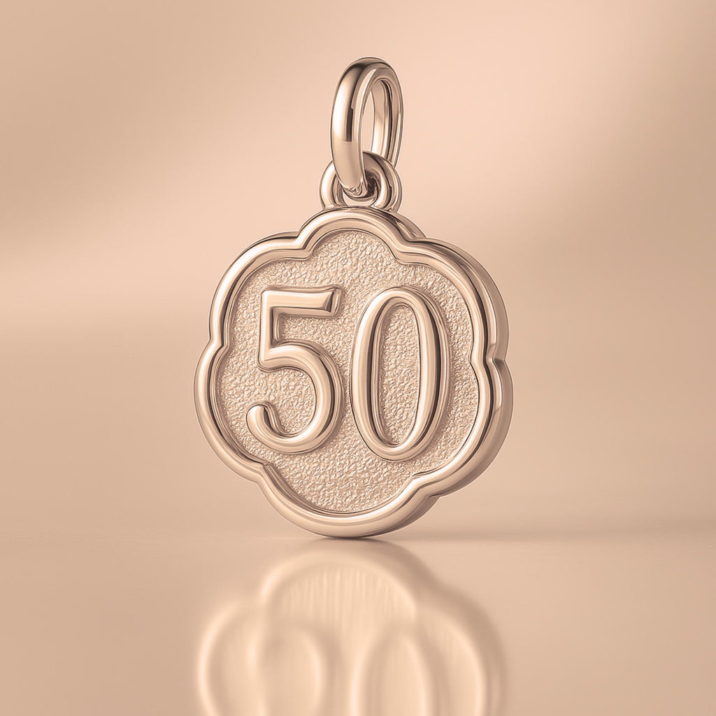 18ct Rose Gold - 50th Clover Charm