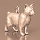 18ct Rose Gold - Pixiebob Cat Charm