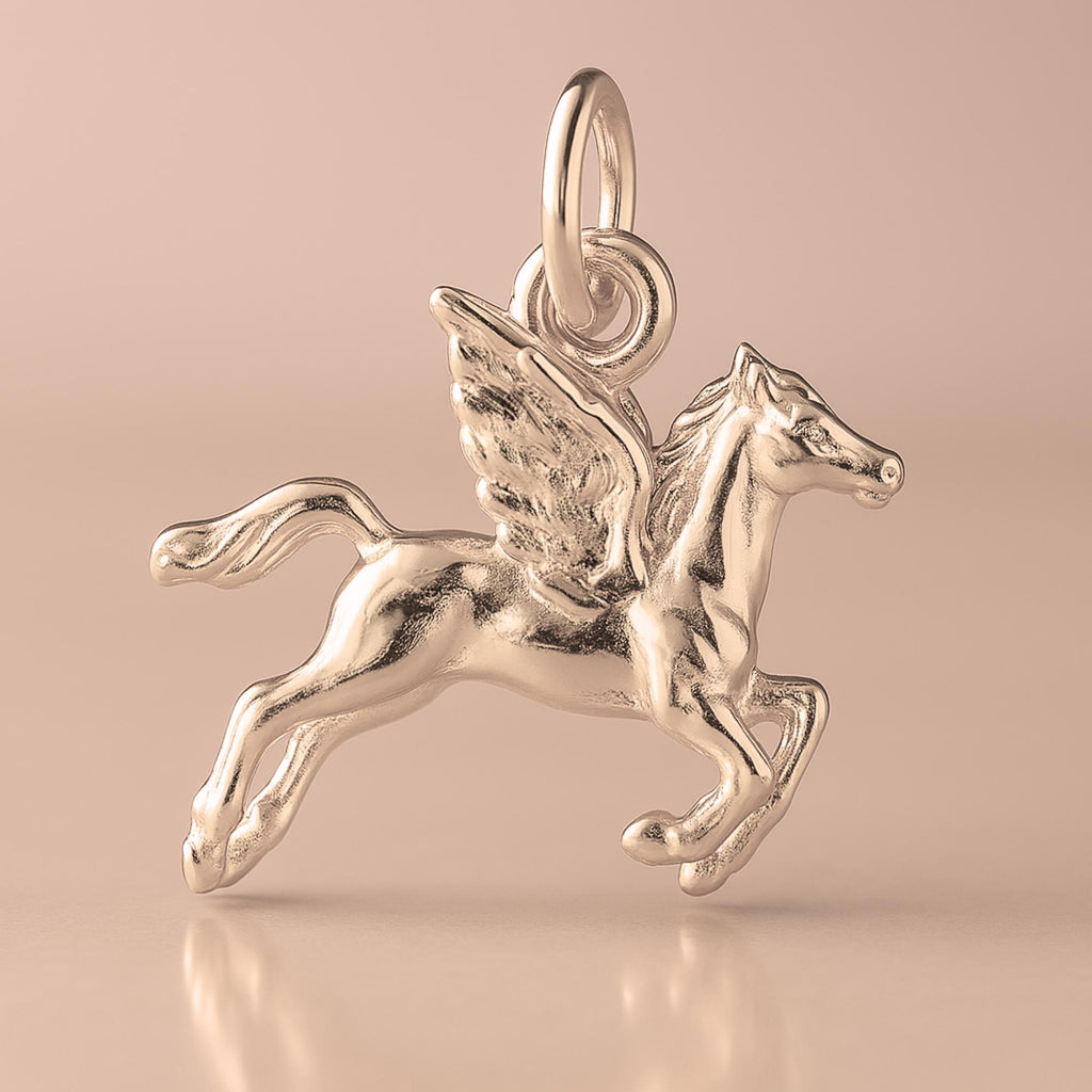 18ct Rose Gold - Flying Pegasus Charm
