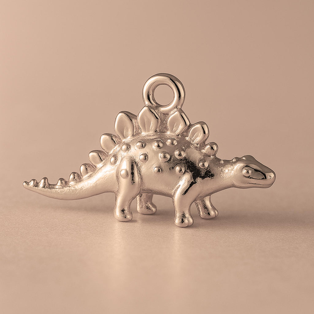 9ct Rose Gold - Classic Stegosaurus Charm