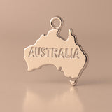 18ct Rose Gold - Mini Australia Charm