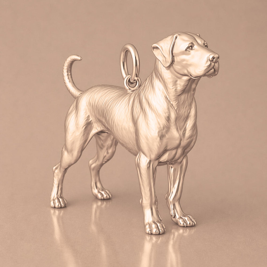 9ct Rose Gold - Rottweiler Dog Charm