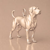 9ct Rose Gold - Rottweiler Dog Charm