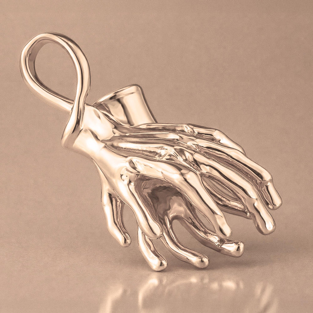 9ct Rose Gold - Double Hand Charm